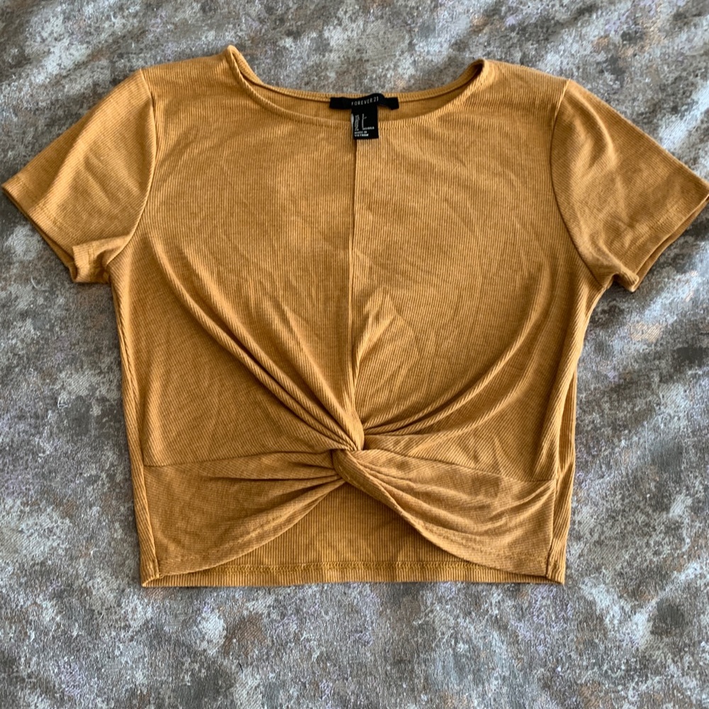 Mustard yellow crop top